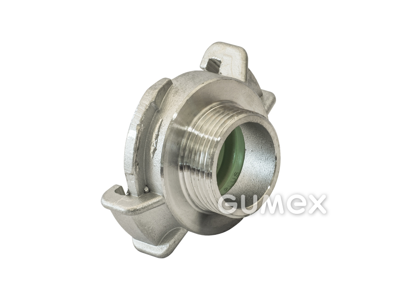 GEKA Schnellkupplung, Außengewinde G 1/2", 40bar, Dichtung Viton, -10°C/+150°C, Edelstahl, 